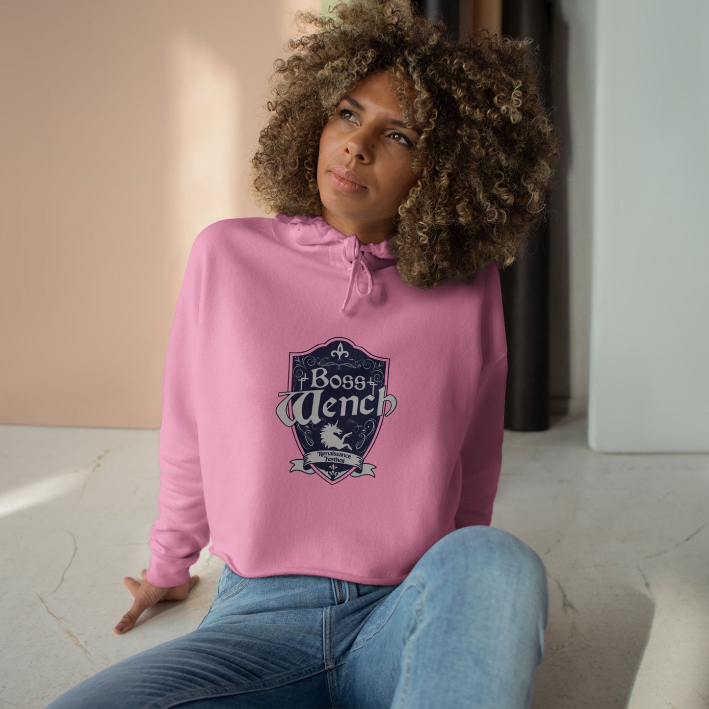 Women's Cropped Hoodie - Boss Wench