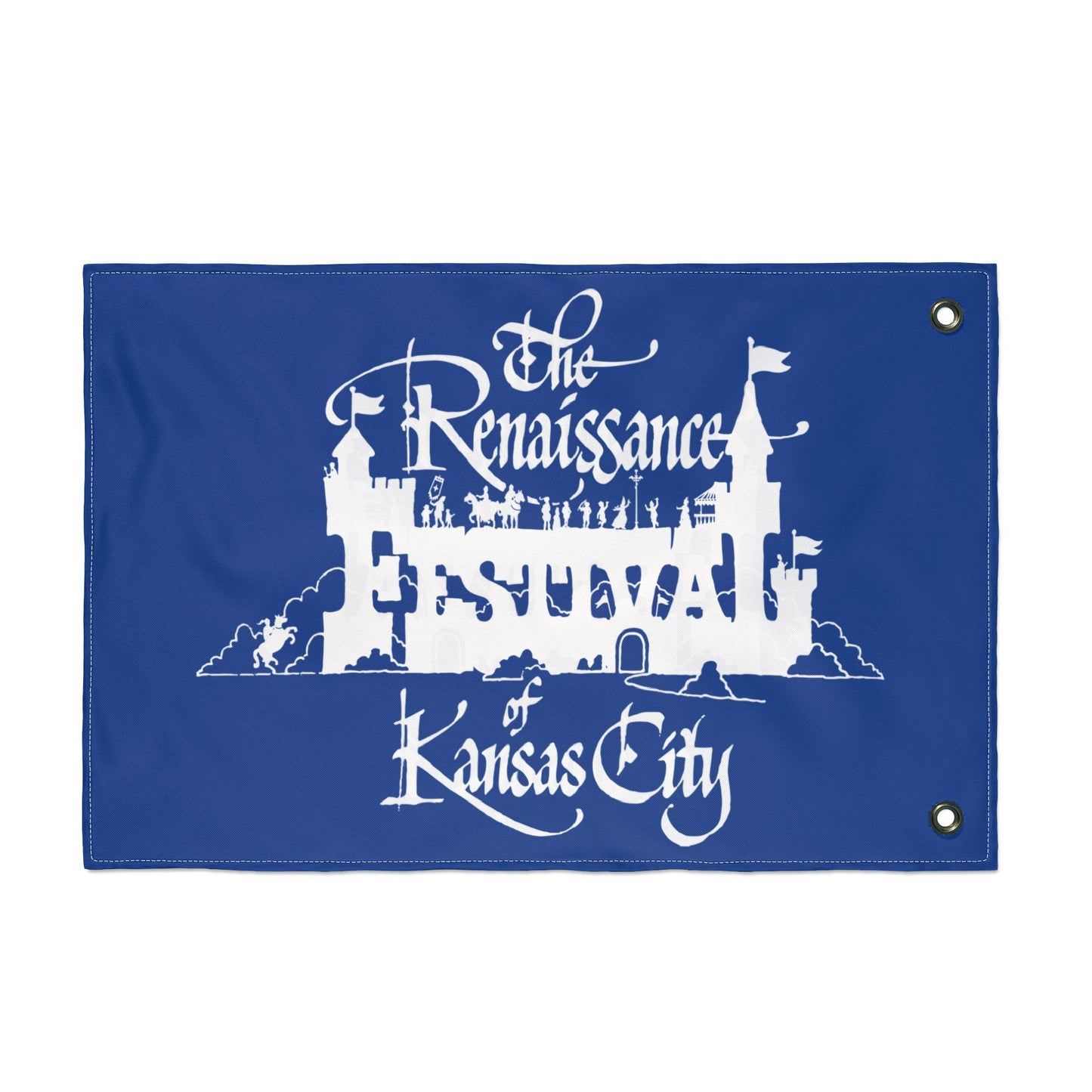 KC Renaissance Festival Flag, Double-Sided Decorative Banner, Unique Garden Decor, Fairytale Theme, Festival Celebration Decor