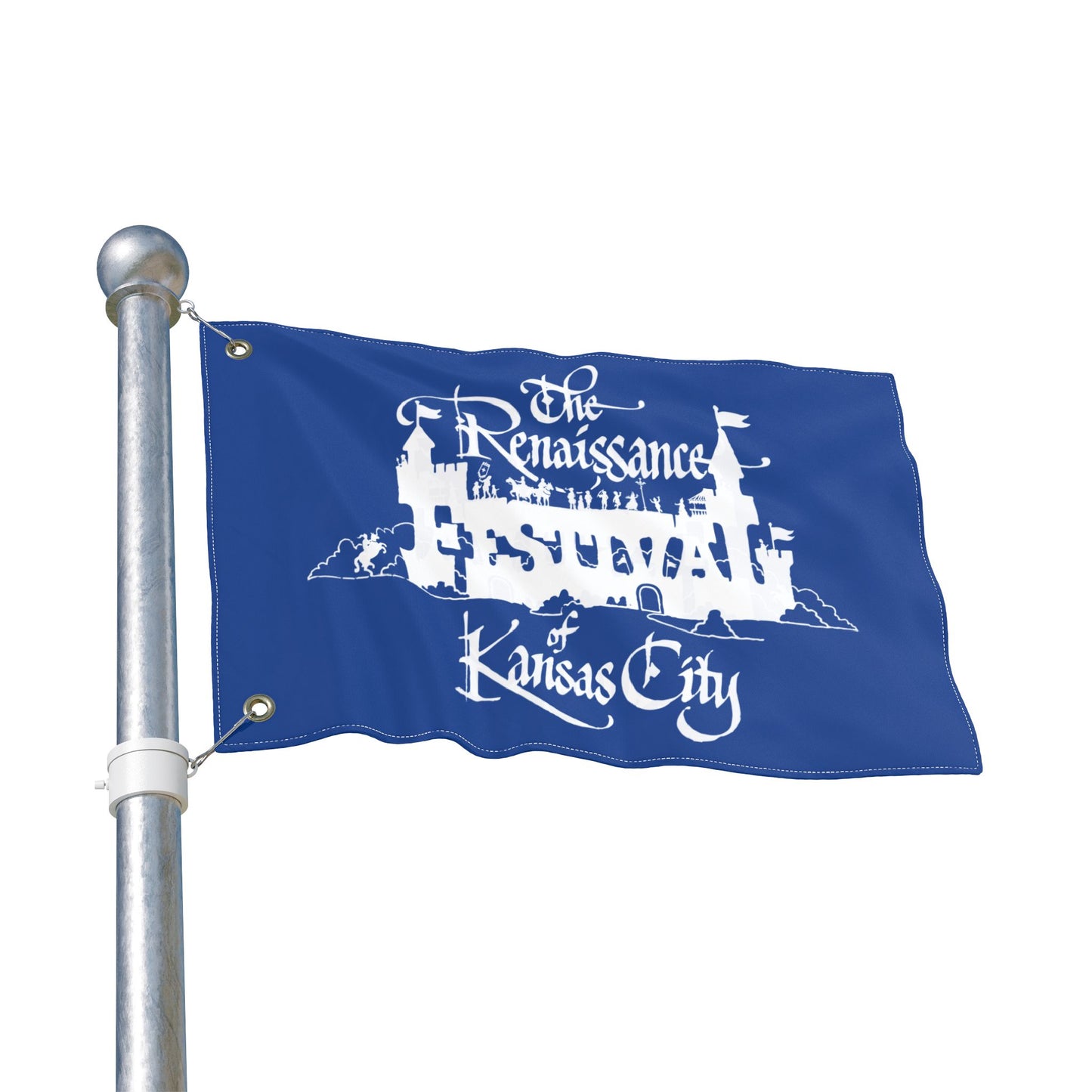 KC Renaissance Festival Flag, Double-Sided Decorative Banner, Unique Garden Decor, Fairytale Theme, Festival Celebration Decor