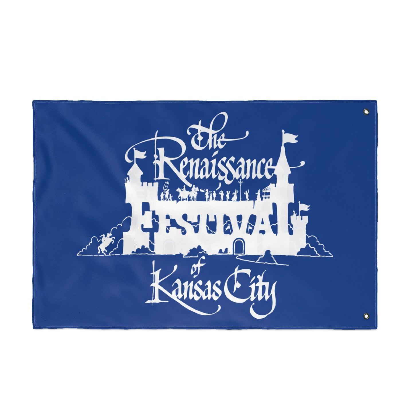 KC Renaissance Festival Flag, Double-Sided Decorative Banner, Unique Garden Decor, Fairytale Theme, Festival Celebration Decor