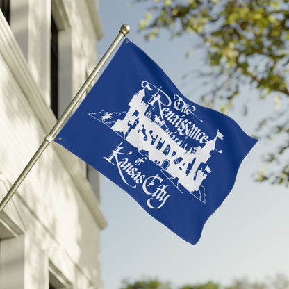 KC Renaissance Festival Flag, Double-Sided Decorative Banner, Unique Garden Decor, Fairytale Theme, Festival Celebration Decor