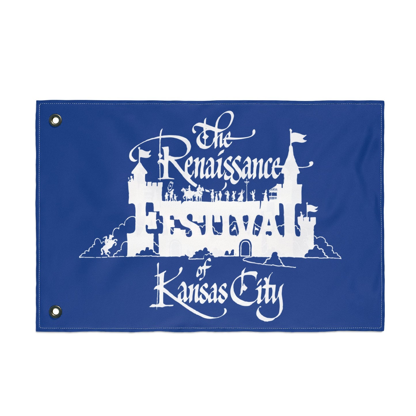 KC Renaissance Festival Flag, Double-Sided Decorative Banner, Unique Garden Decor, Fairytale Theme, Festival Celebration Decor