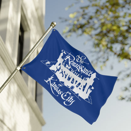 KC Renaissance Festival Flag, Double-Sided Decorative Banner, Unique Garden Decor, Fairytale Theme, Festival Celebration Decor