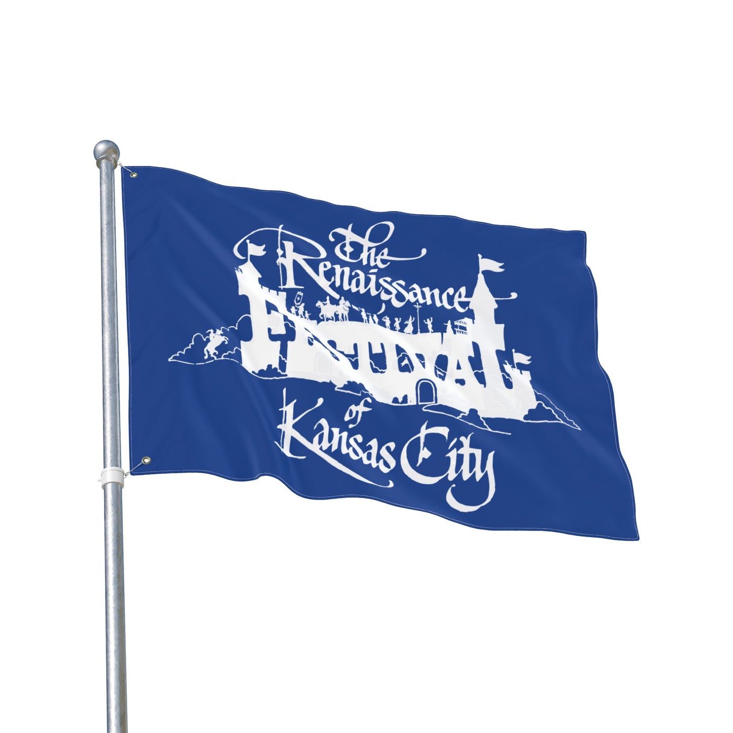 KC Renaissance Festival Flag, Double-Sided Decorative Banner, Unique Garden Decor, Fairytale Theme, Festival Celebration Decor