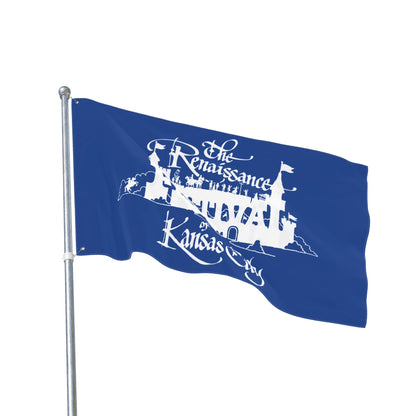 KC Renaissance Festival Flag, Double-Sided Decorative Banner, Unique Garden Decor, Fairytale Theme, Festival Celebration Decor