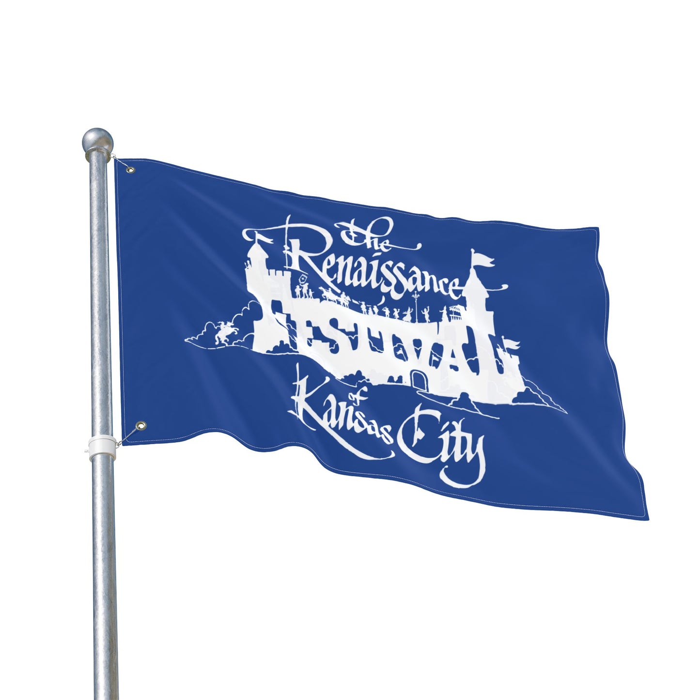 KC Renaissance Festival Flag, Double-Sided Decorative Banner, Unique Garden Decor, Fairytale Theme, Festival Celebration Decor